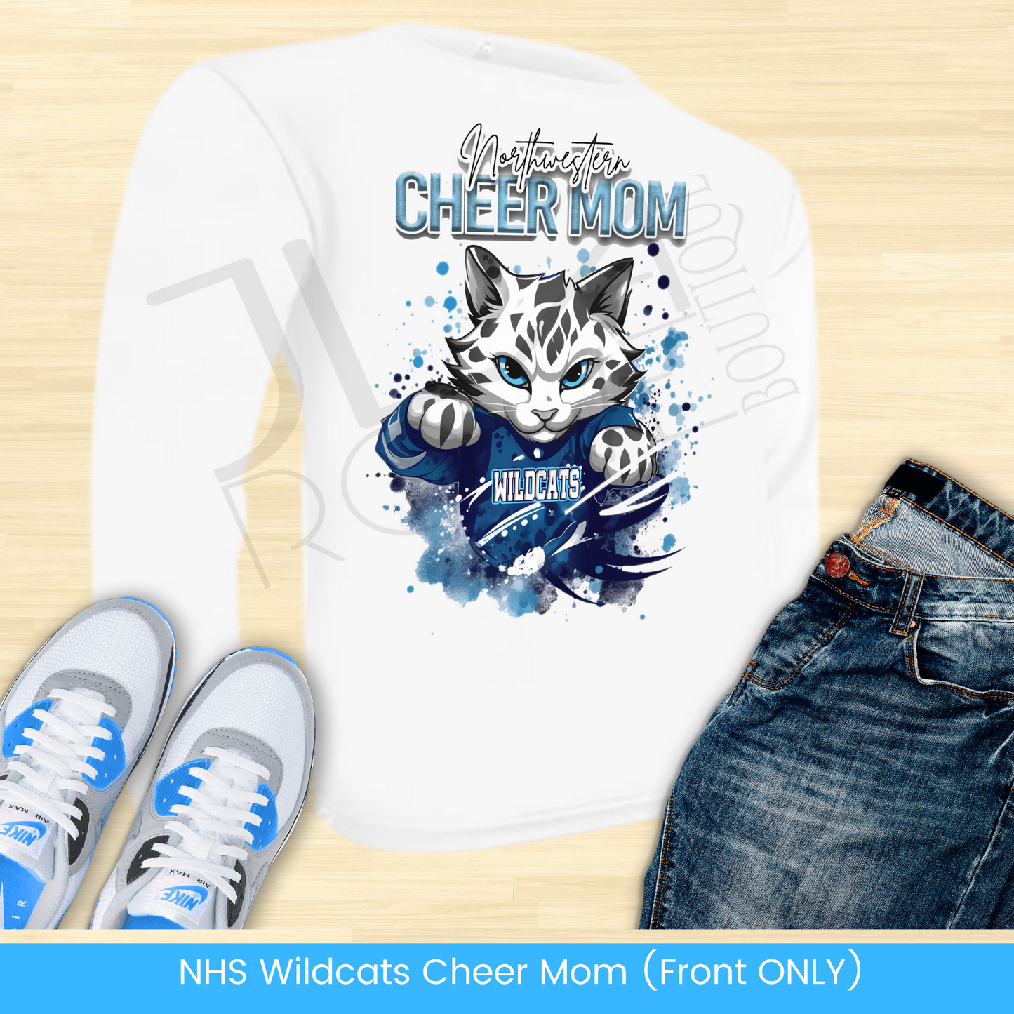 Northwestern: Cheer Mom Long sleeve T-Shirt-236