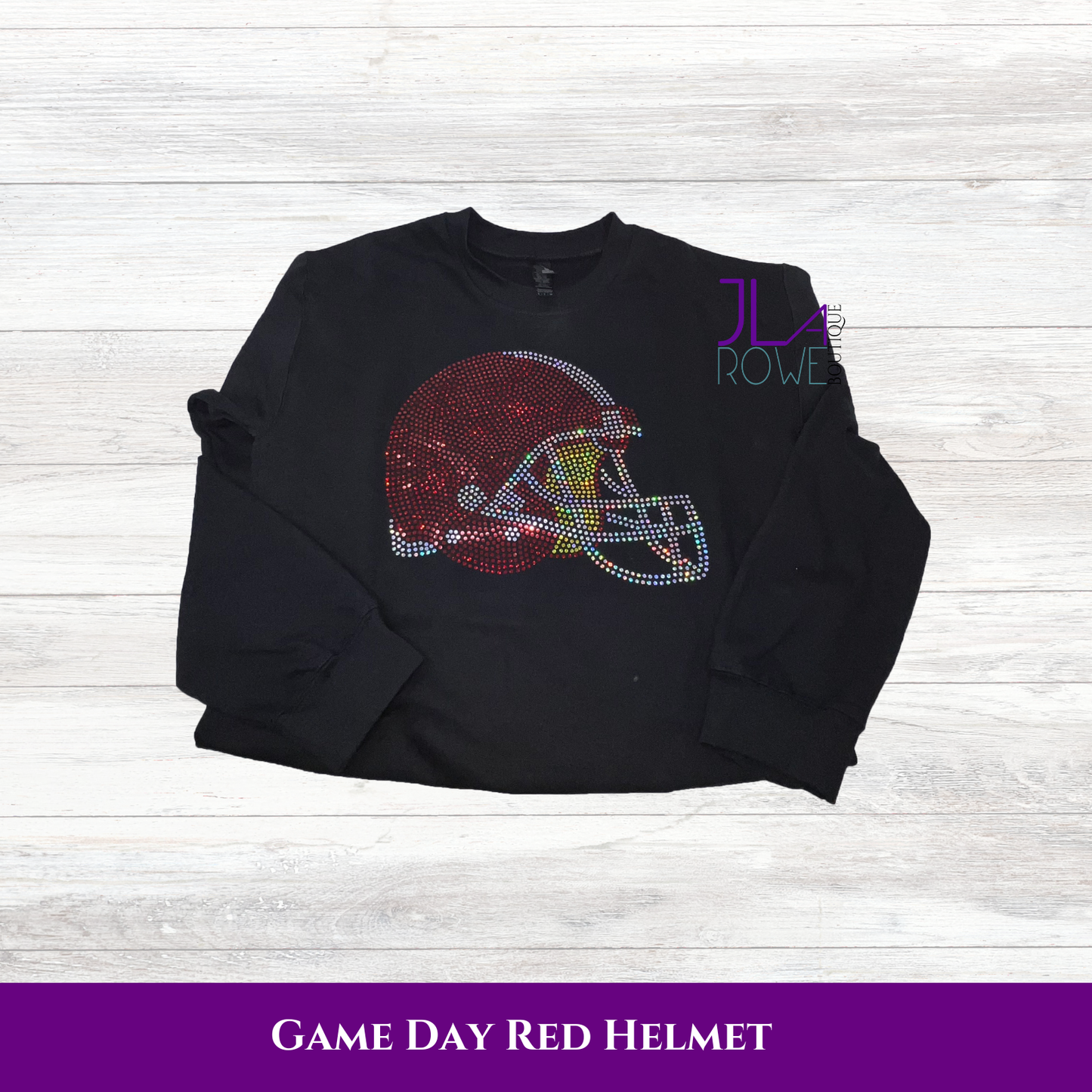 Spangle (Foil Bling) Football Helmet T-Shirt