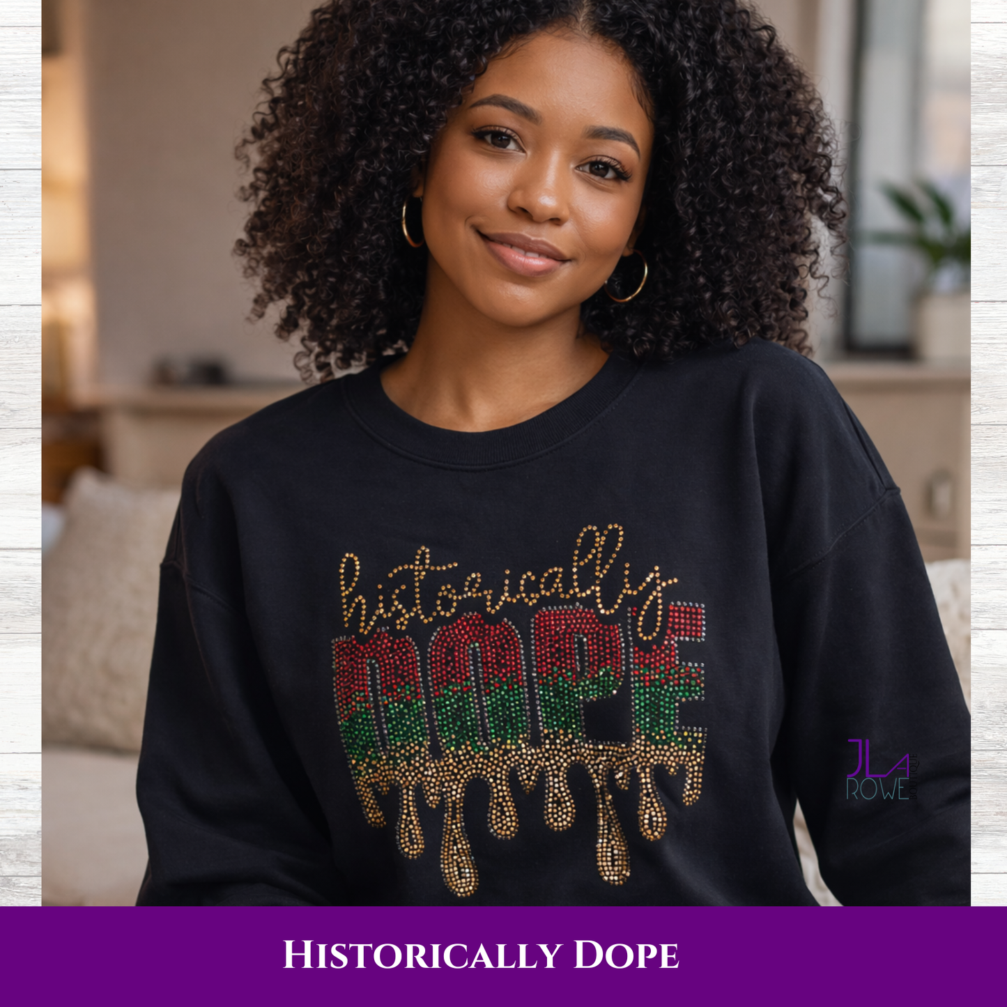 Historically Dope Ombre Rhinestone Crewneck