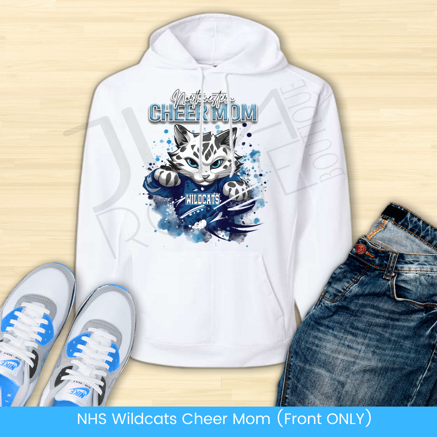 Northwestern: Cheer Mom Hoodie-236