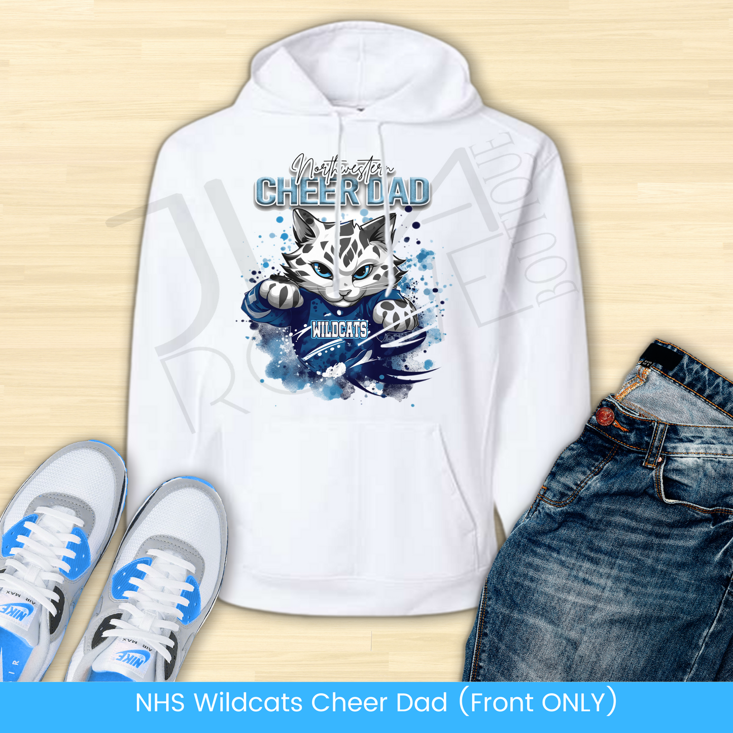 Northwestern: Cheer Dad Hoodie-236
