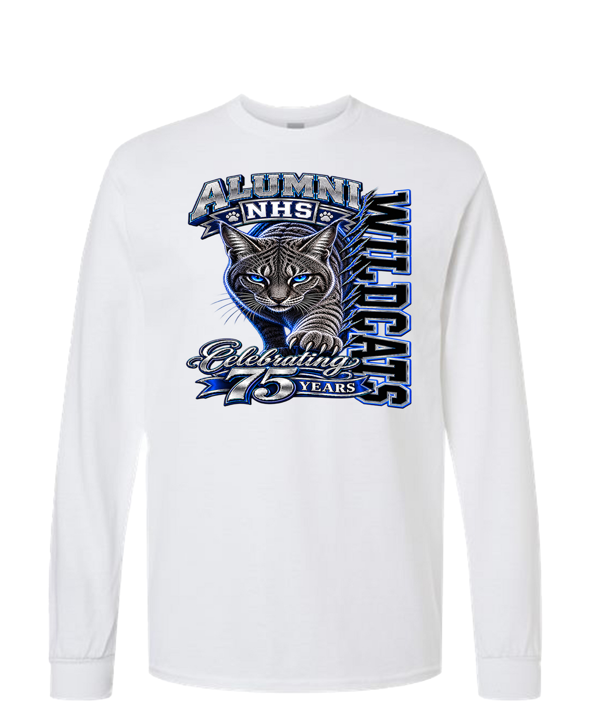 NHS Wildcats 75th Anniversary Alumni Long Sleeve T-Shirt