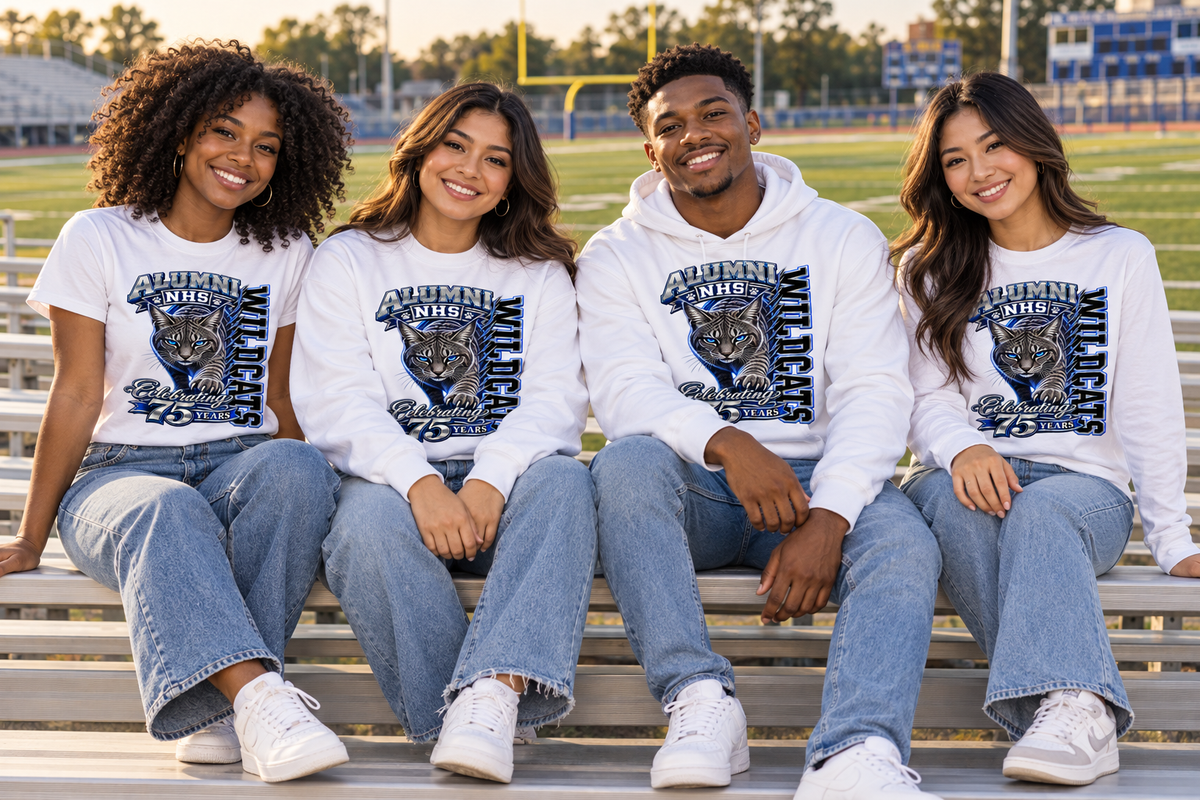 NHS Wildcats 75th Anniversary Alumni Short Sleeve T-Shirt