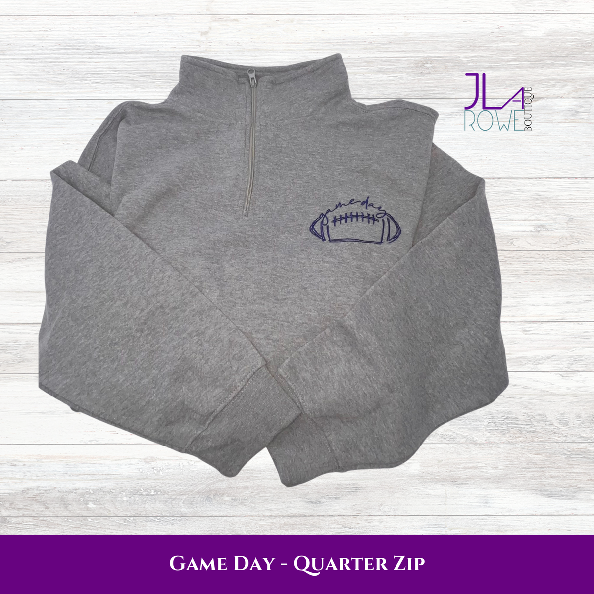 Game Day Quarter Zip Sweatshirt