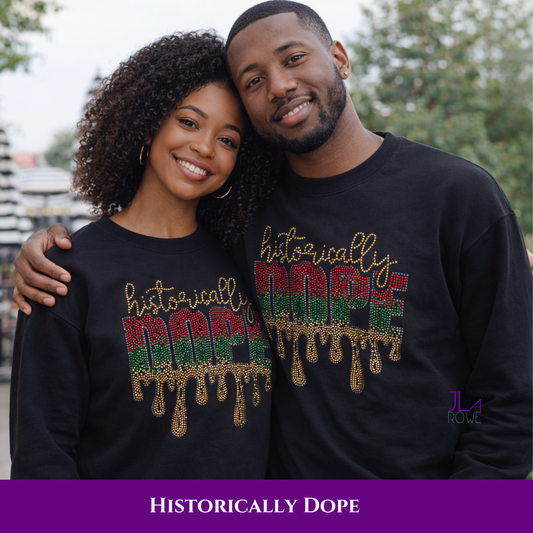 Historically Dope Ombre Rhinestone Crewneck