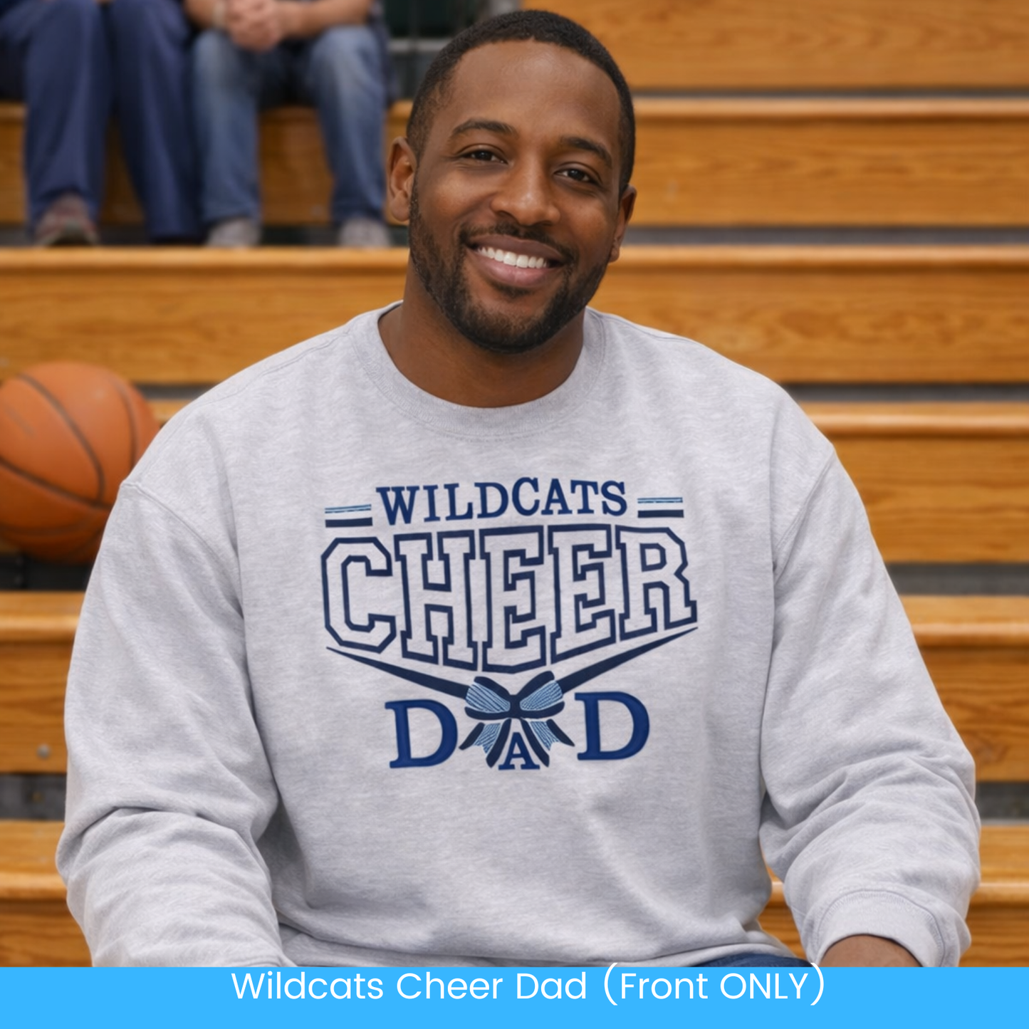 Wildcats Cheer Mom Embroidered Crewneck Sweatshirt