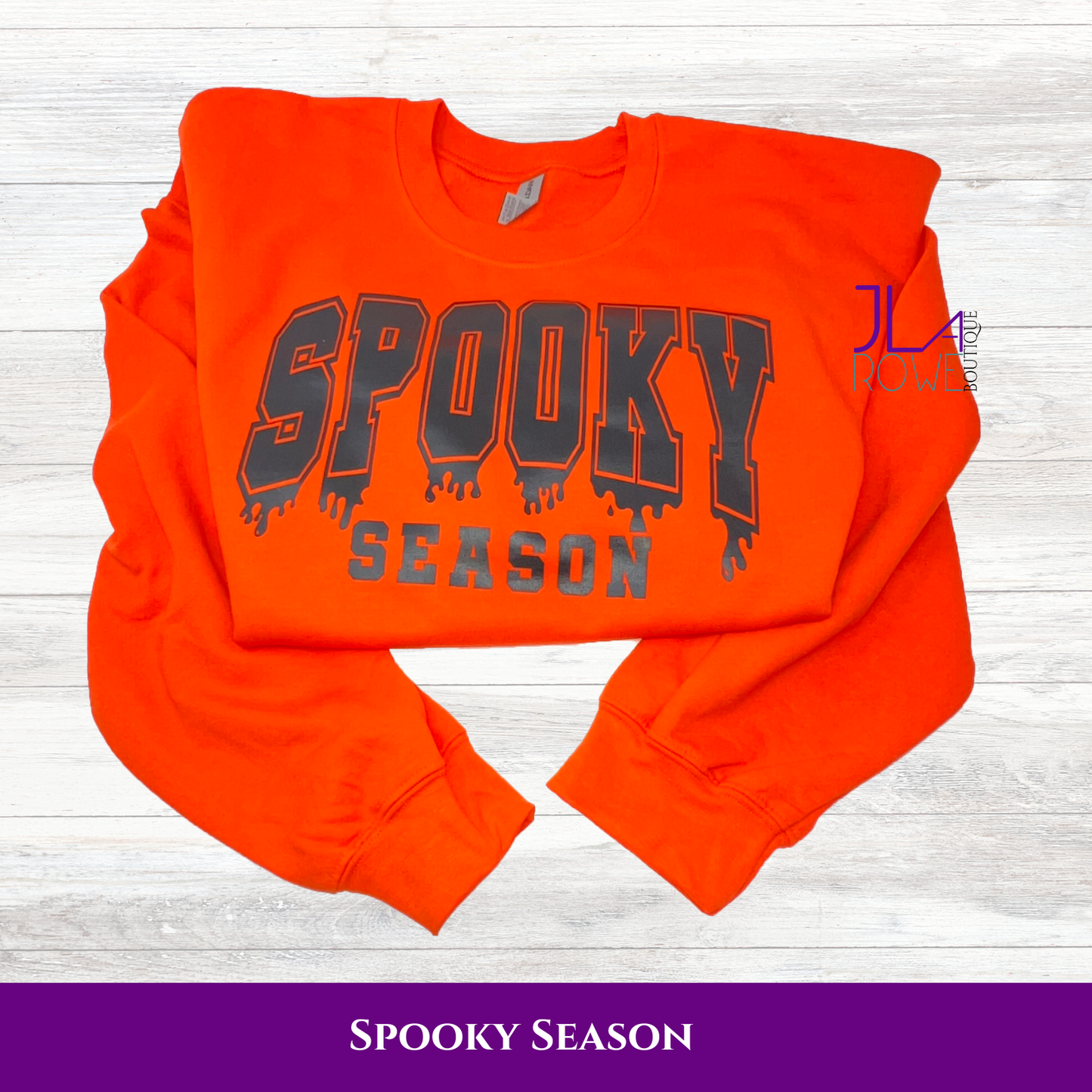 Spooky Season Orange Crewneck Sweatshirt
