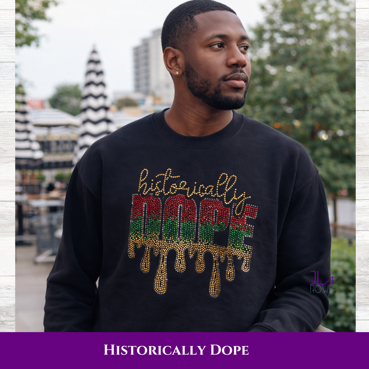 Historically Dope Ombre Rhinestone Crewneck