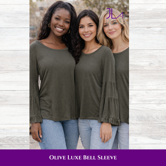 Olive Luxe Bell Sleeve Top