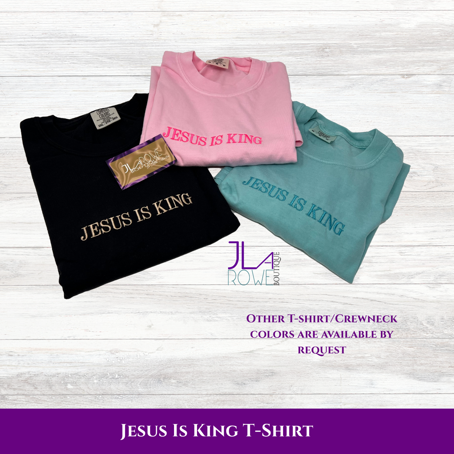 JESUS IS KING Embroidered Shirt