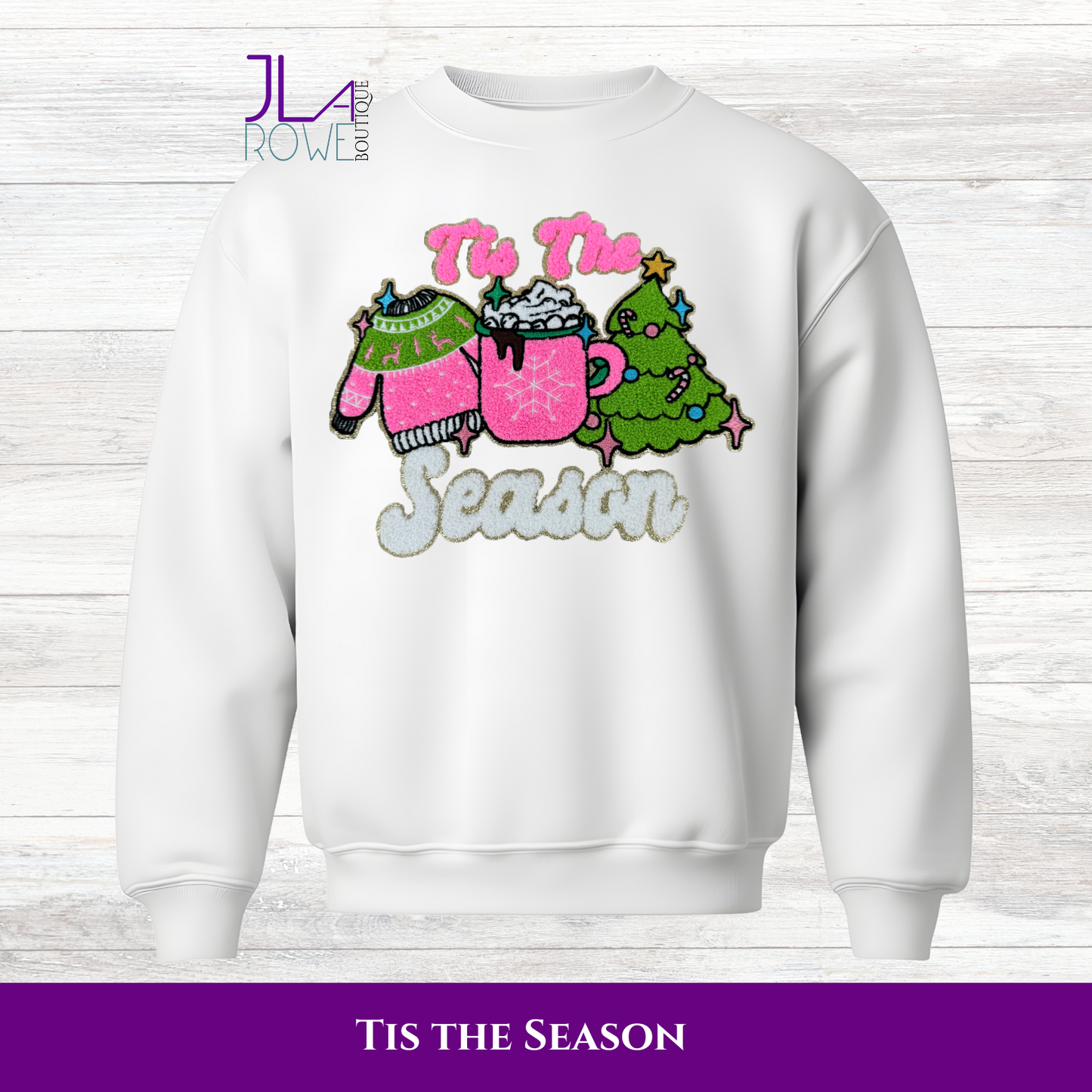 NEW! 'Tis The Season Chenille Patch Sweatshirt
