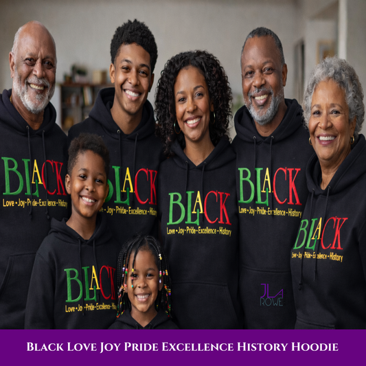 Black Love-Joy-Pride-Excellence-History Hoodie
