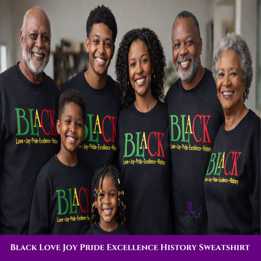 Black Love-Joy-Pride-Excellence-History Sweatshirt