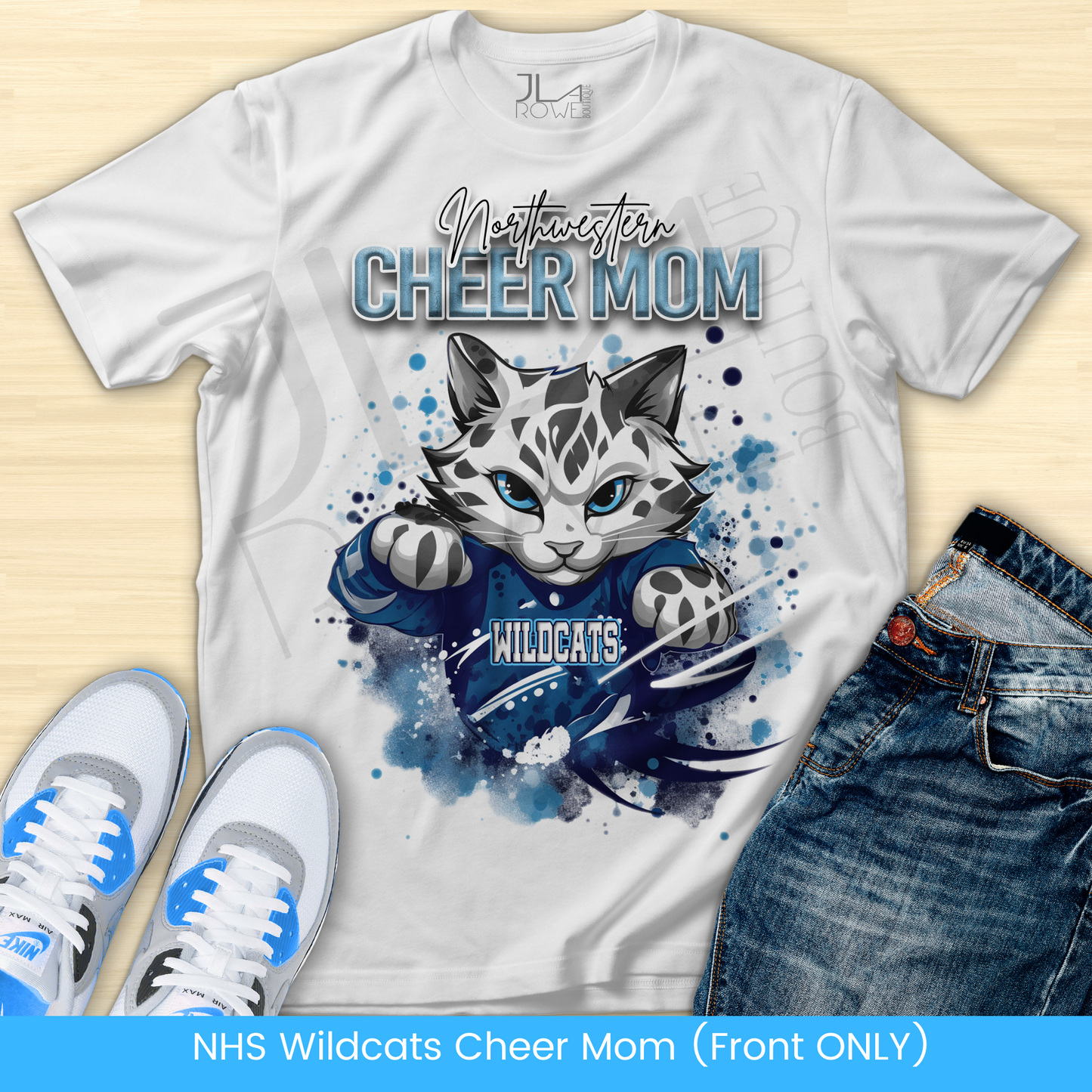 Northwestern: Cheer Mom (13x19) Print T-Shirt-236