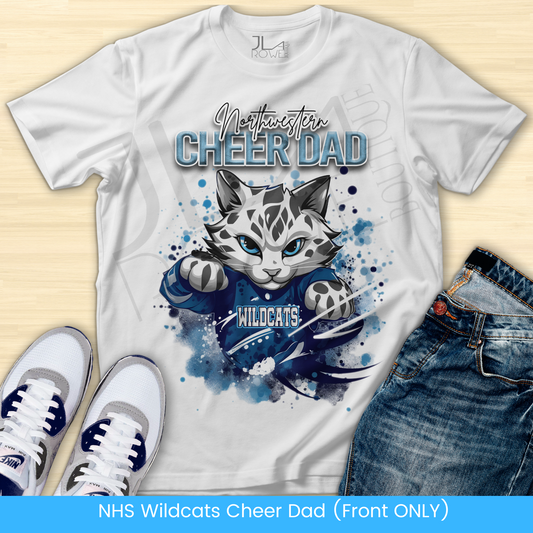 Northwestern: Cheer Dad (13x19) Print T-Shirt-236