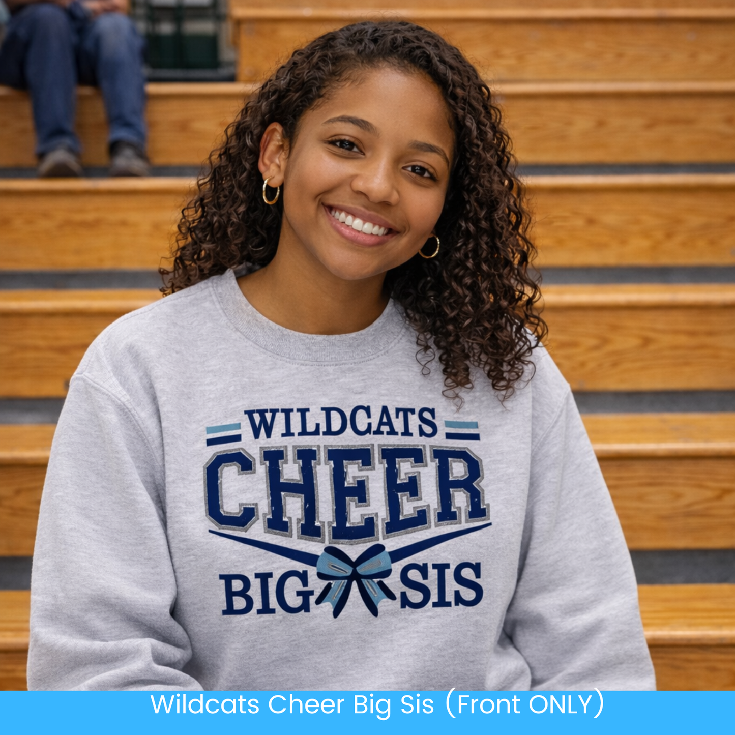 Wildcats Cheer Mom Embroidered Crewneck Sweatshirt