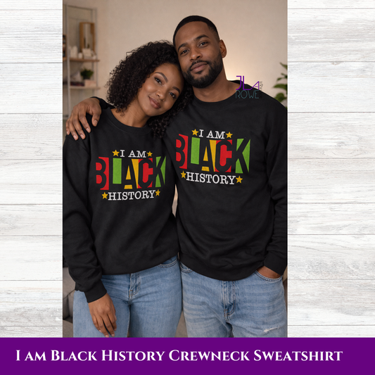 I Am Black History Graphic Embroidered Sweatshirt