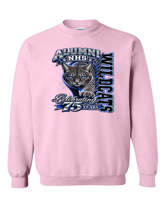 NHS Wildcats 75th Anniversary Alumni Sweatshirt