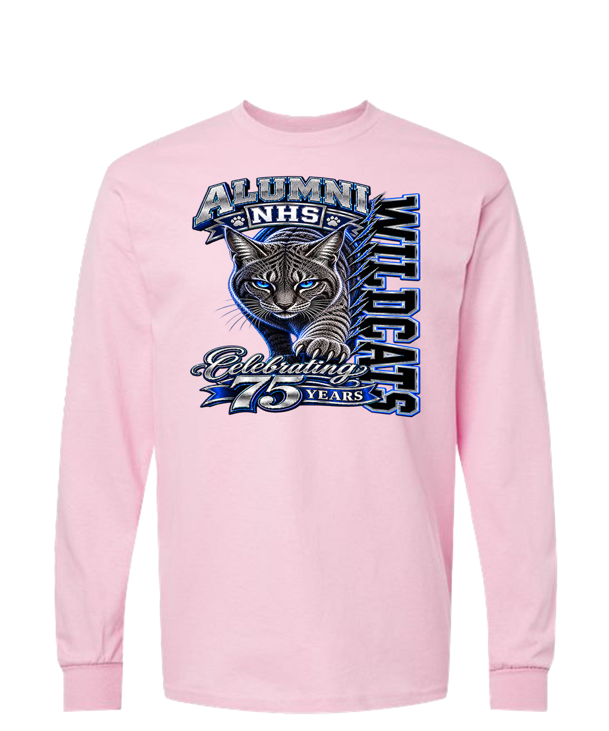 NHS Wildcats 75th Anniversary Alumni Long Sleeve T-Shirt