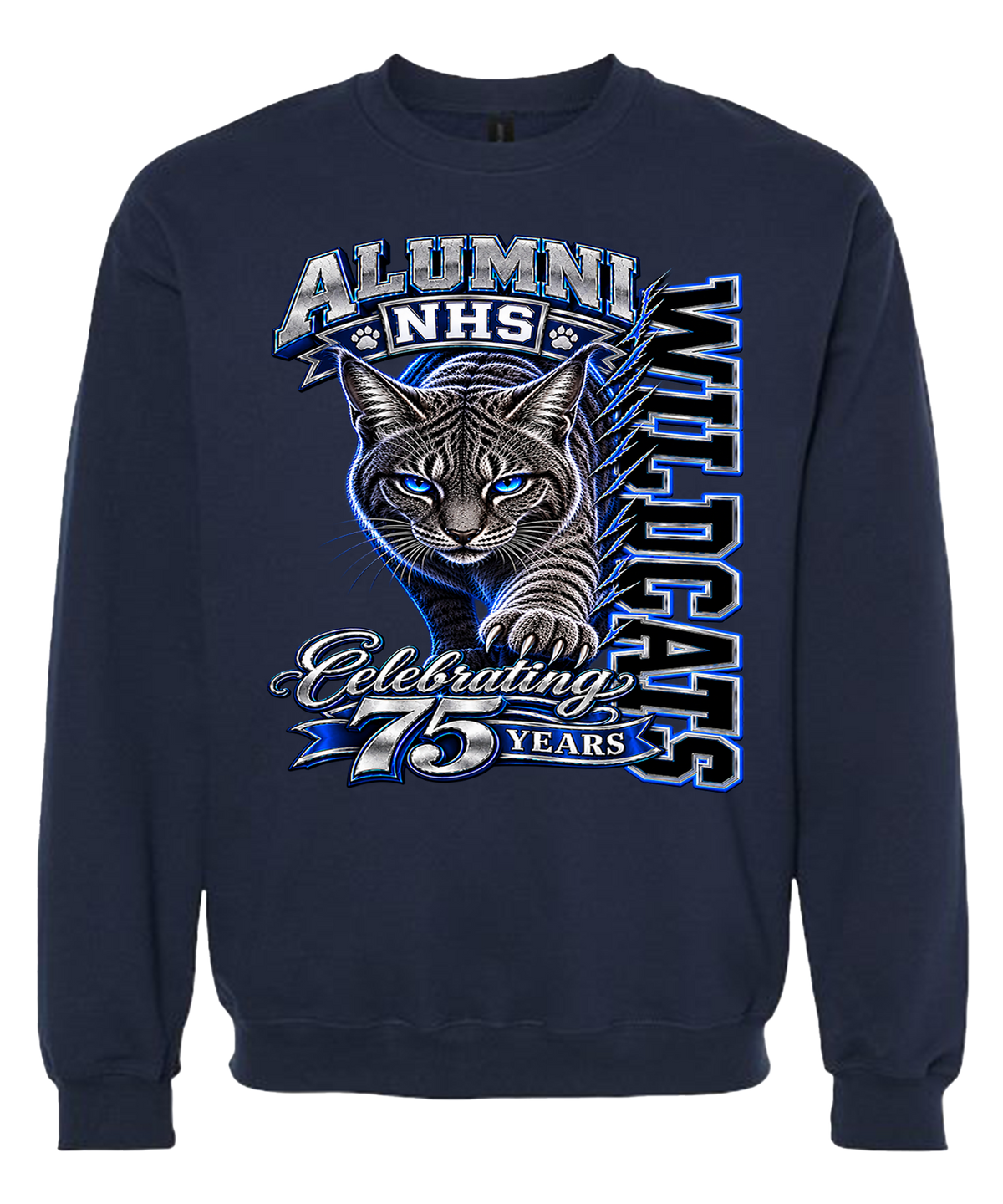 NHS Wildcats 75th Anniversary Alumni Sweatshirt