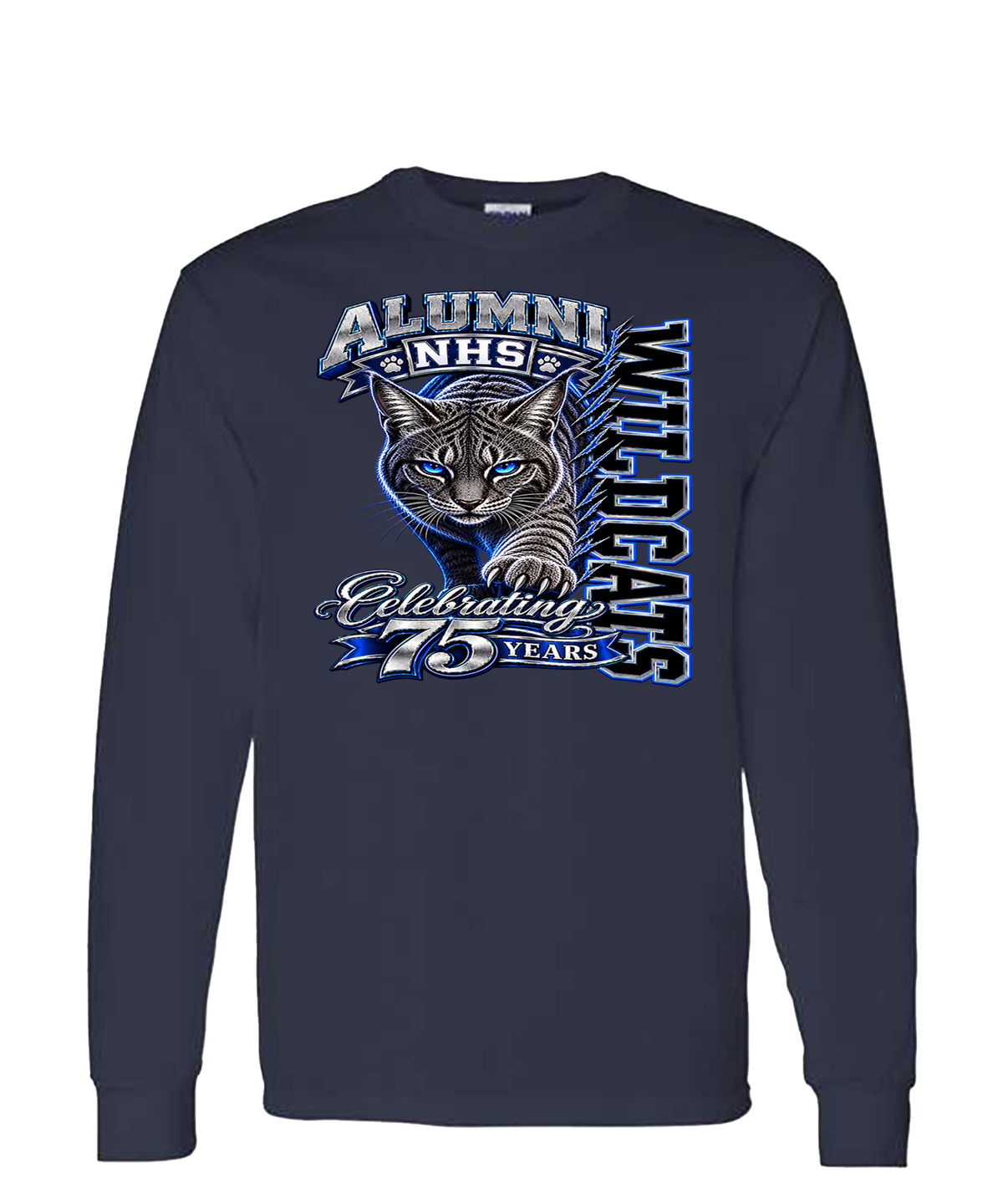 NHS Wildcats 75th Anniversary Alumni Long Sleeve T-Shirt