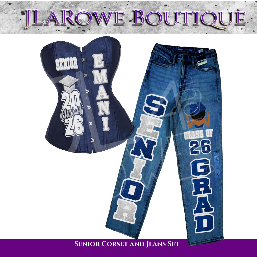 Graduation: Premium Senior Graduation Corset and Jeans Set