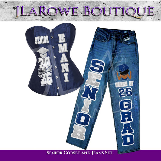 Graduation: Premium Senior Graduation Corset and Jeans Set