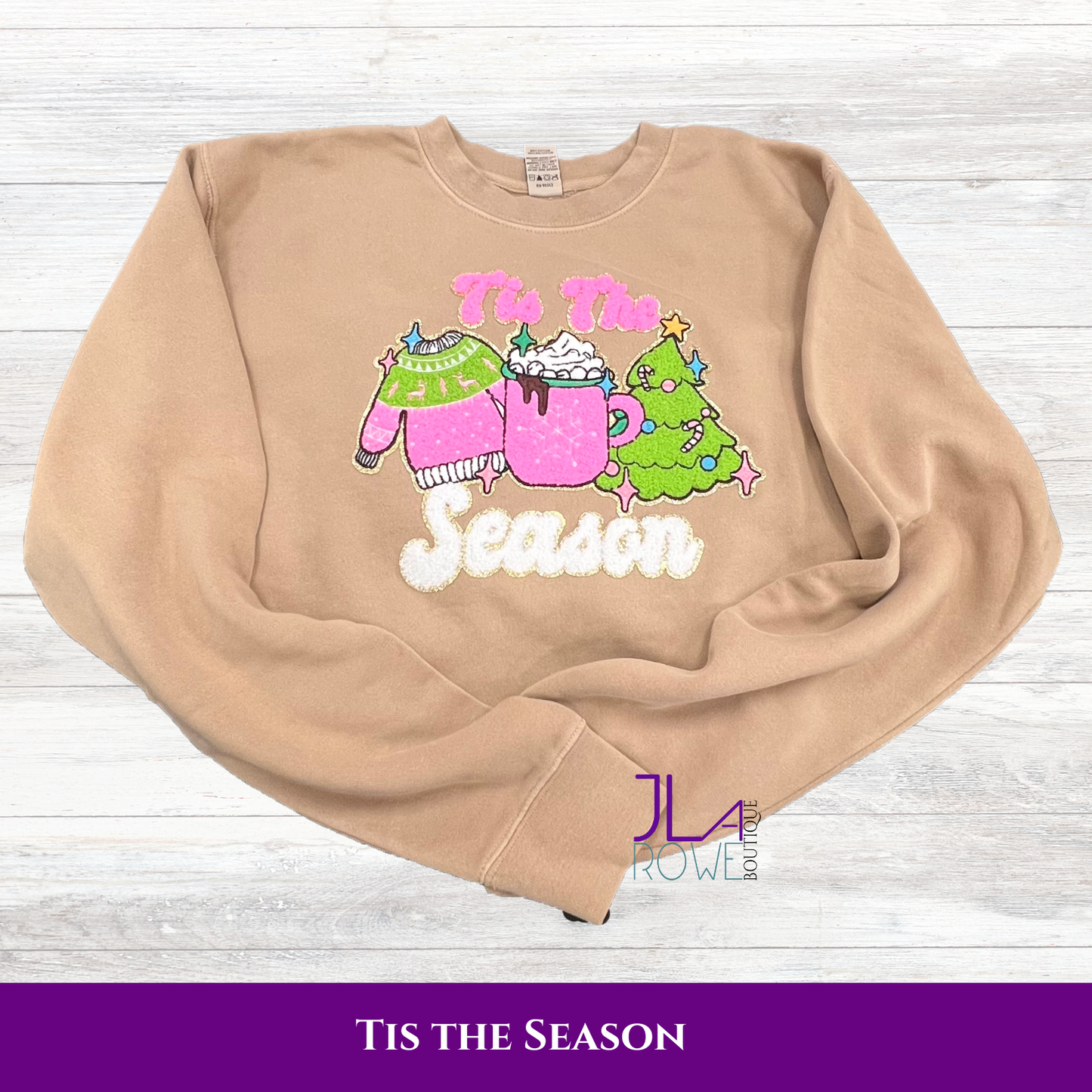 NEW! 'Tis The Season Chenille Patch Sweatshirt