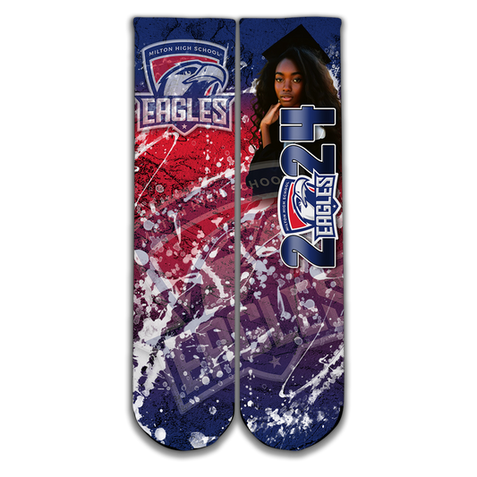 Graduation: Premium Digital Print Socks-125