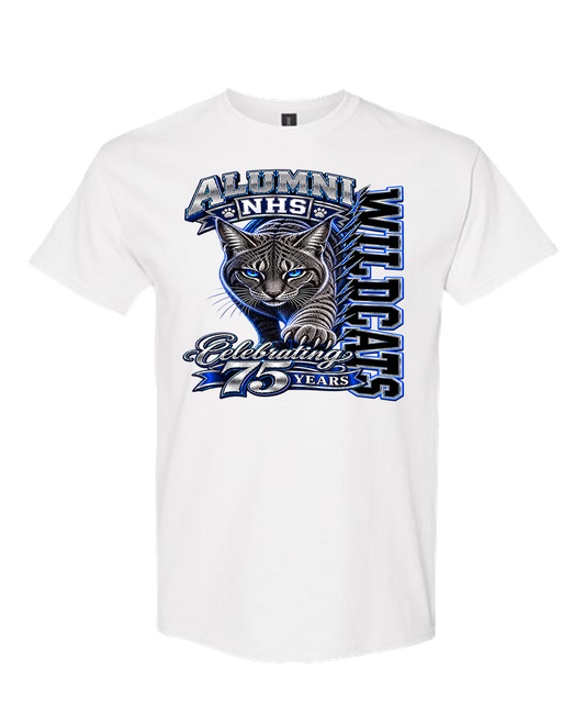 NHS Wildcats 75th Anniversary Alumni Short Sleeve T-Shirt