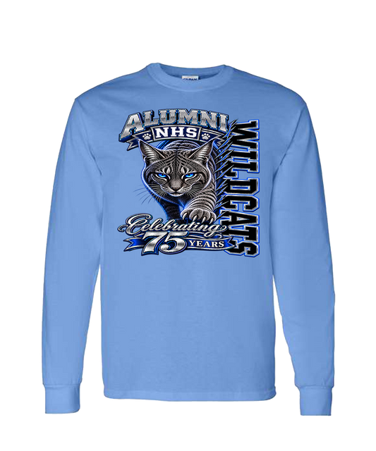 NHS Wildcats 75th Anniversary Alumni Long Sleeve T-Shirt