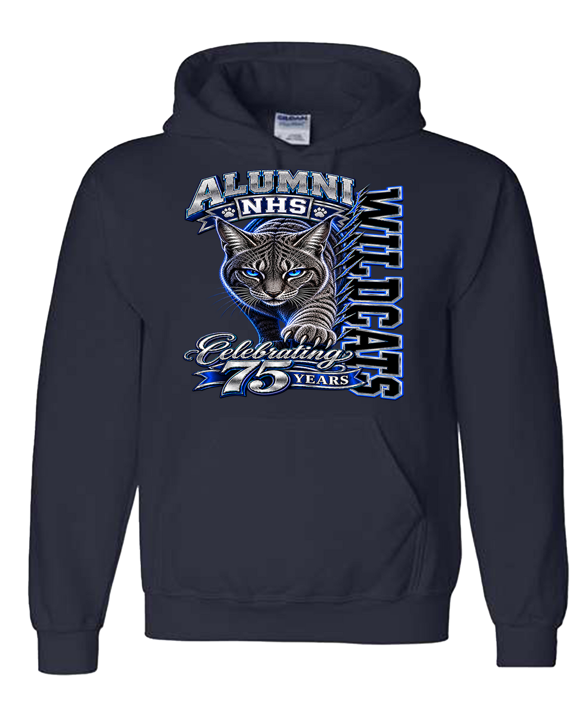 NHS Wildcats 75th Anniversary Alumni Hoodie