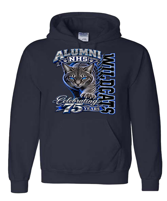 NHS Wildcats 75th Anniversary Alumni Hoodie