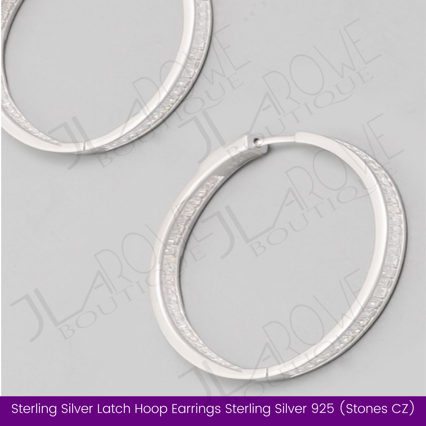 Sterling Silver Latch Hoop Earrings (Limited Stock)