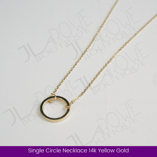 Single Circle Necklace 14k Yellow Gold (Limited Stock)