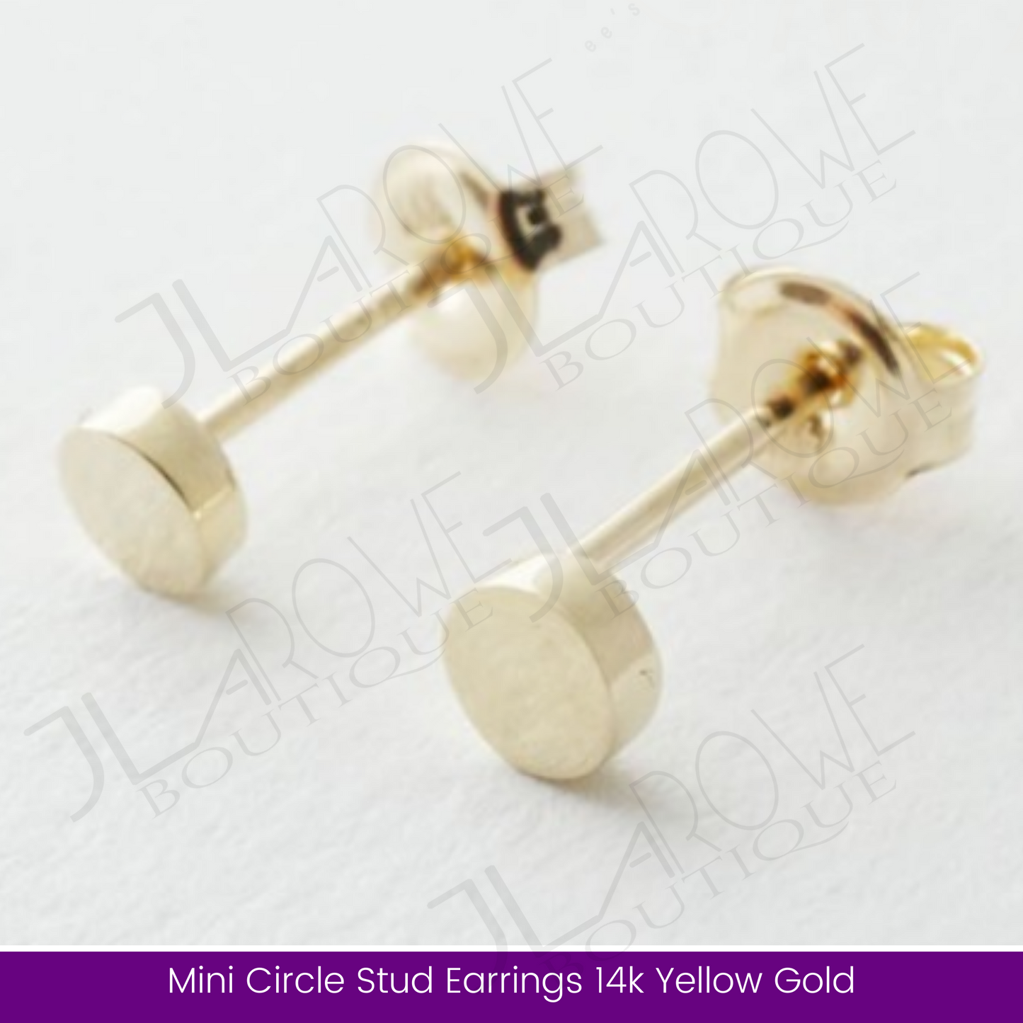 Mini Circle Stud Earrings 14k Yellow Gold (Limited Stock)