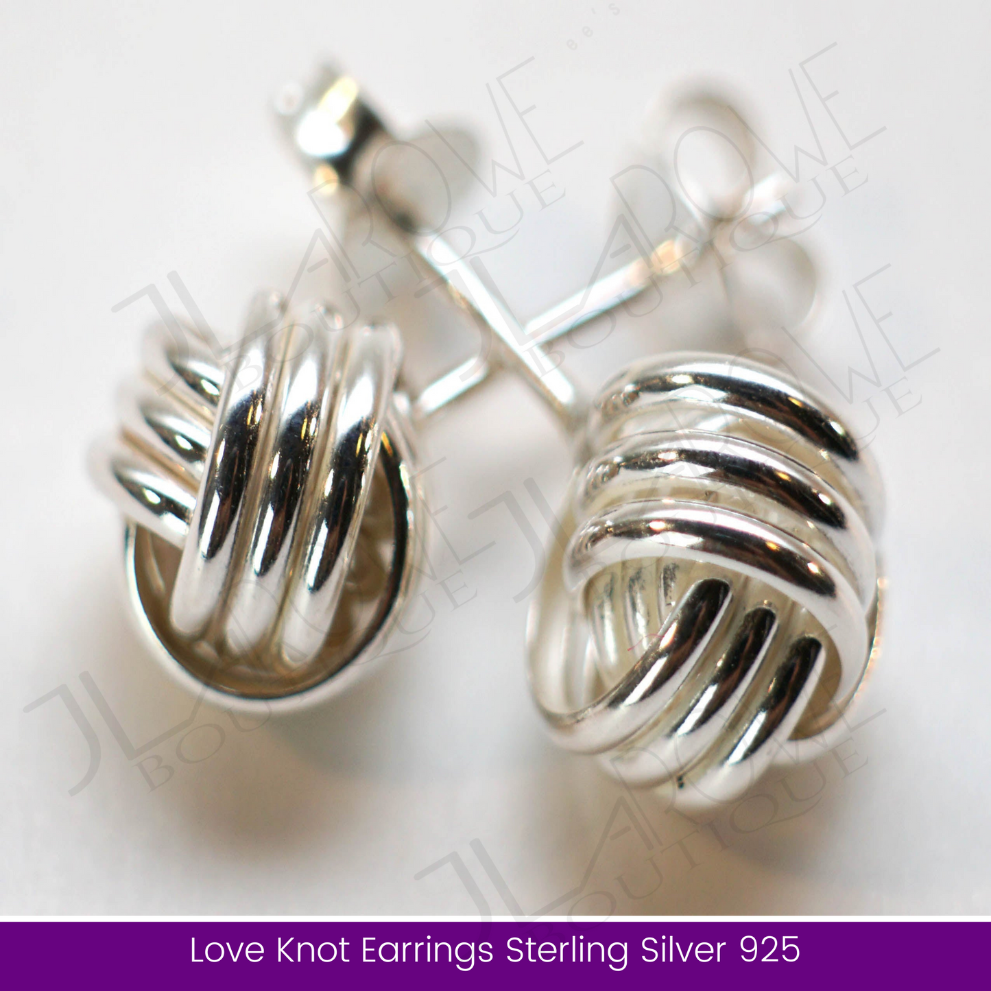 Love Knot Earrings Sterling Silver 925