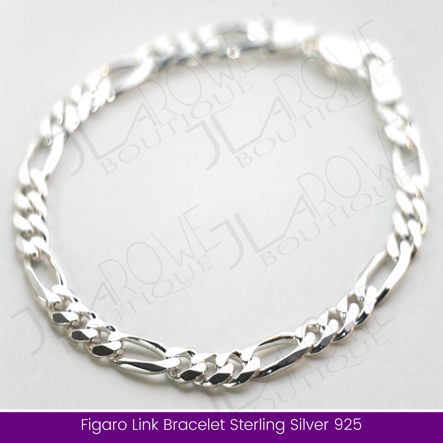Figaro Link Bracelet Sterling Silver 925 (Limited Stock)
