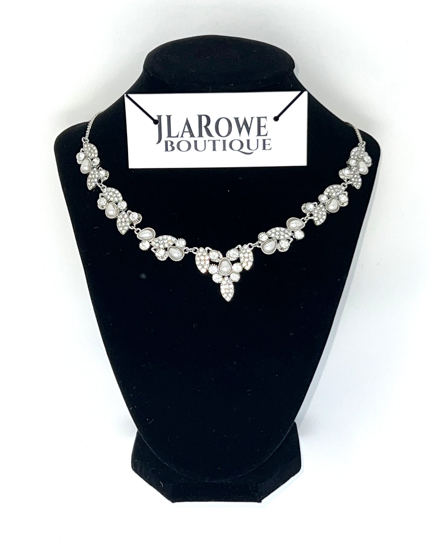 Fashion Jewelry Princess Necklace (cubic zirconia and faux pearls) (Limited Stock)