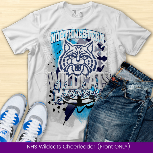 Cheerleader Wildcats Logo T-shirt